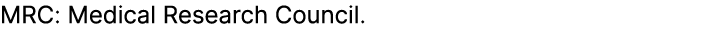 MRC: Medical Research Council. 